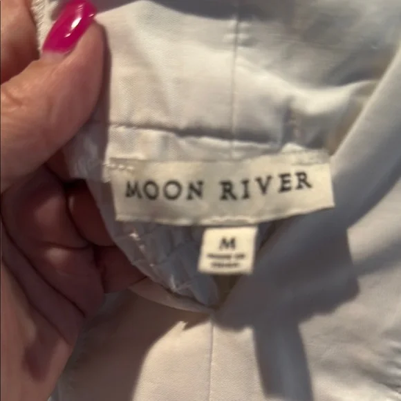 Moon River White Ruffled Maxi Dress-Never worn - Picture 2 of 5